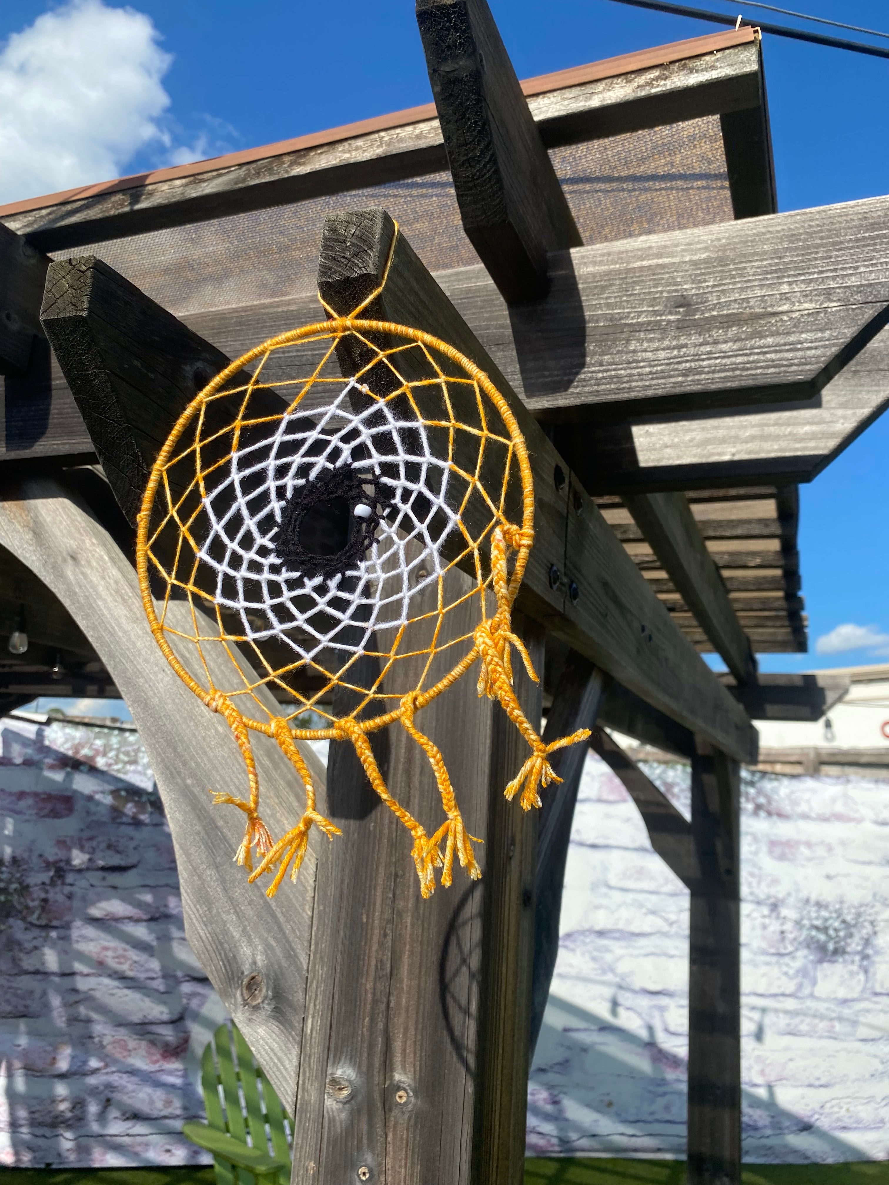 Yellow Evileye DreamCatcher 8in