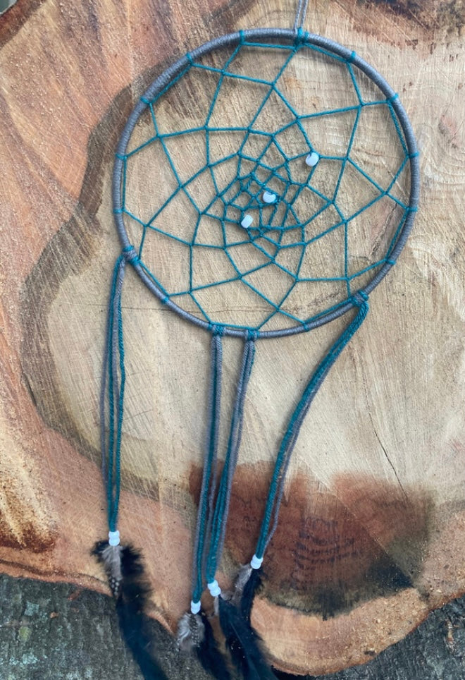 Gray and Teal DreamCatcher