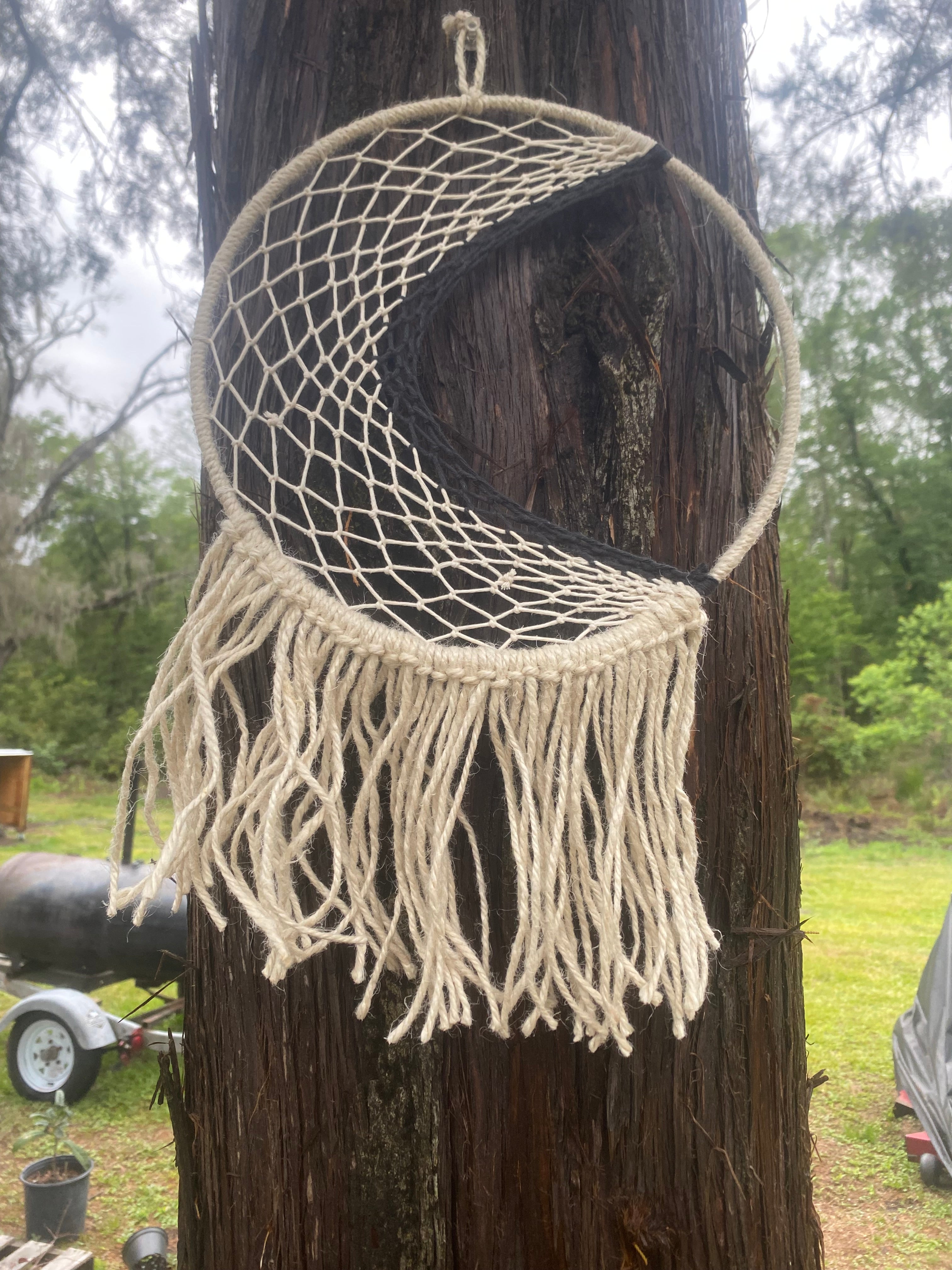 Crescent Macrame Dreamcatcher 10IN