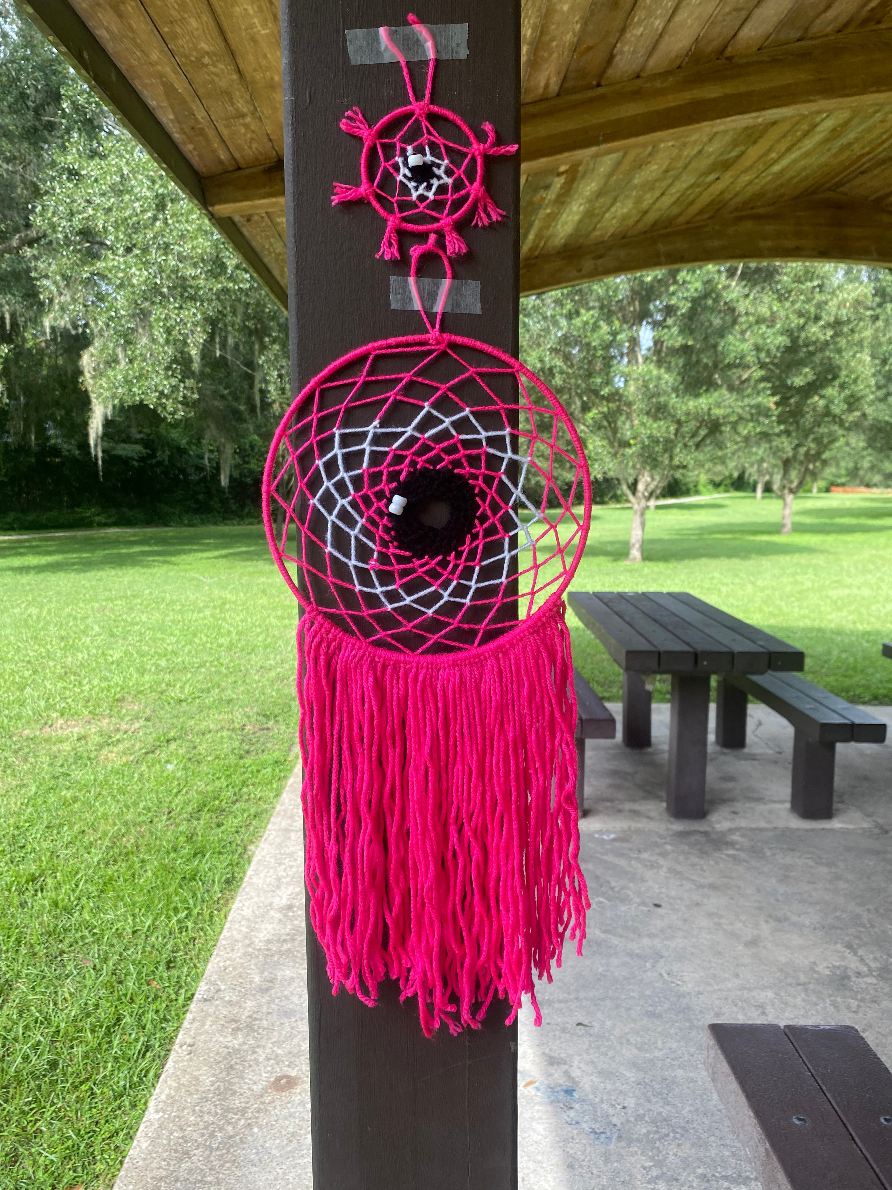 10 Inch Pink Evileye DreamCatcher
